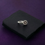 PurpleLuck Alia Oxidized Silver Nose Pin. Traditional minimal Indian Nose Jewelry