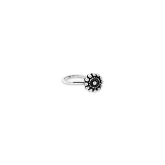 PurpleLuck Alia Oxidized Silver Nose Pin. Traditional minimal Indian Nose Jewelry