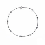 PurpleLuck Alyssa 925 Silver Anklet. Minimal sleek ankle jewellery for women and girls. Dainty single anklet