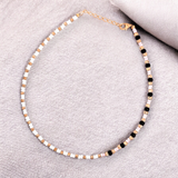 purpleluck Tri-Tone 925 Silver Bead Anklet for women and girls