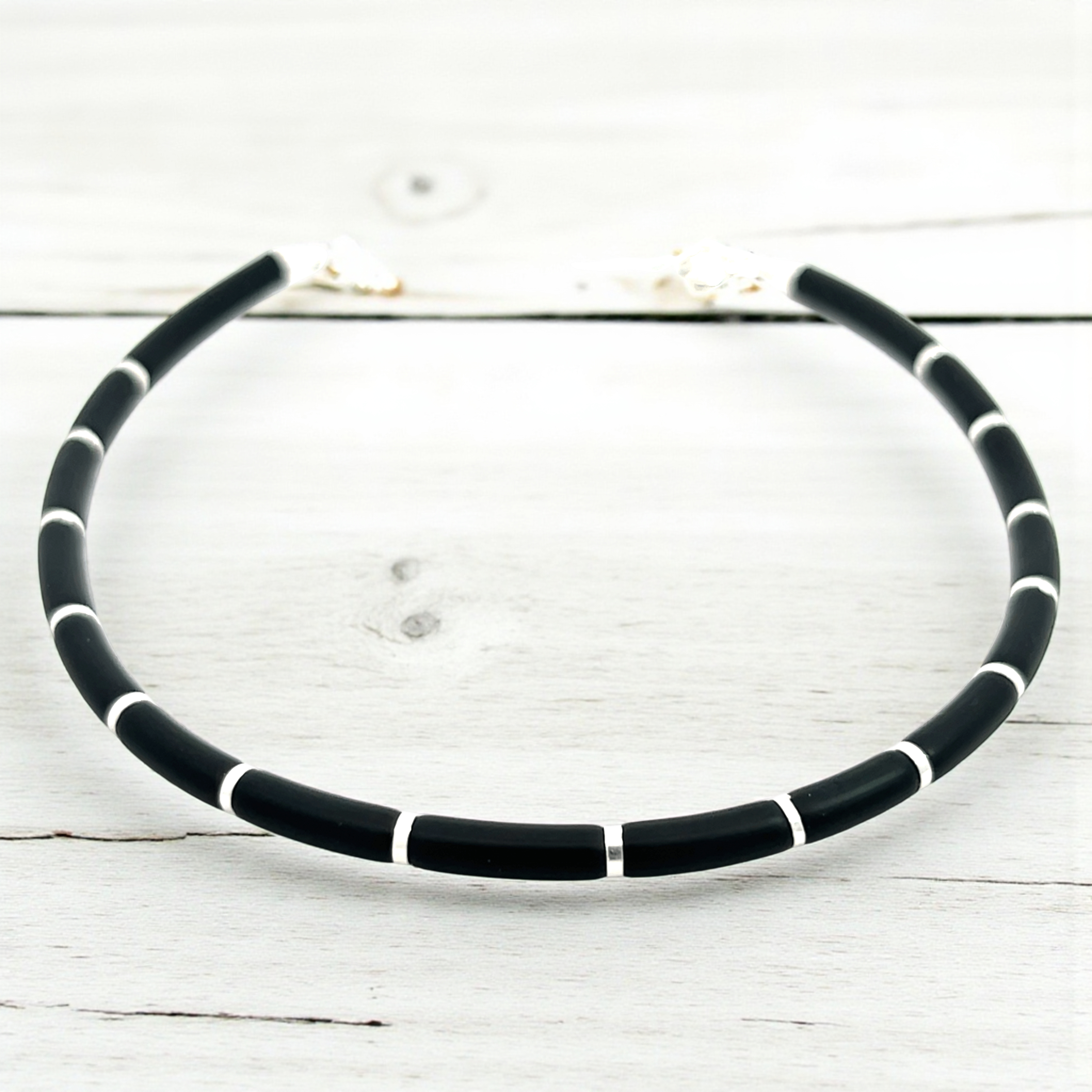 Purpleluck Moonshadow 925 Silver Anklet traditional black anklet for women. Trendy and minimal anklet for daily wear