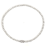 Italian 925 Silver Stretchable Anklet adjustbale modern ankle jewelry for girls and women