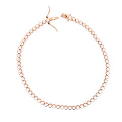 PurpleLuck Rose Gold Dainty Dewdrop Anklet. 925 Silver anklet for women-wedding wear