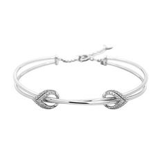 PurpleLuck Ayesha 925 Silver Bracelet Elegant adjustable modern design bracelet. Ideal gift idea for Women and girls