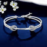 PurpleLuck Ayesha 925 Silver Bracelet Elegant adjustable modern design bracelet. Ideal gift idea for Women and girls