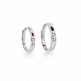 PurpleLuck Bella 925 Silver Couple Ring Elegant and minimal Anniversary  and Valentine gift for Him and Her. Romantic gift for women and girls