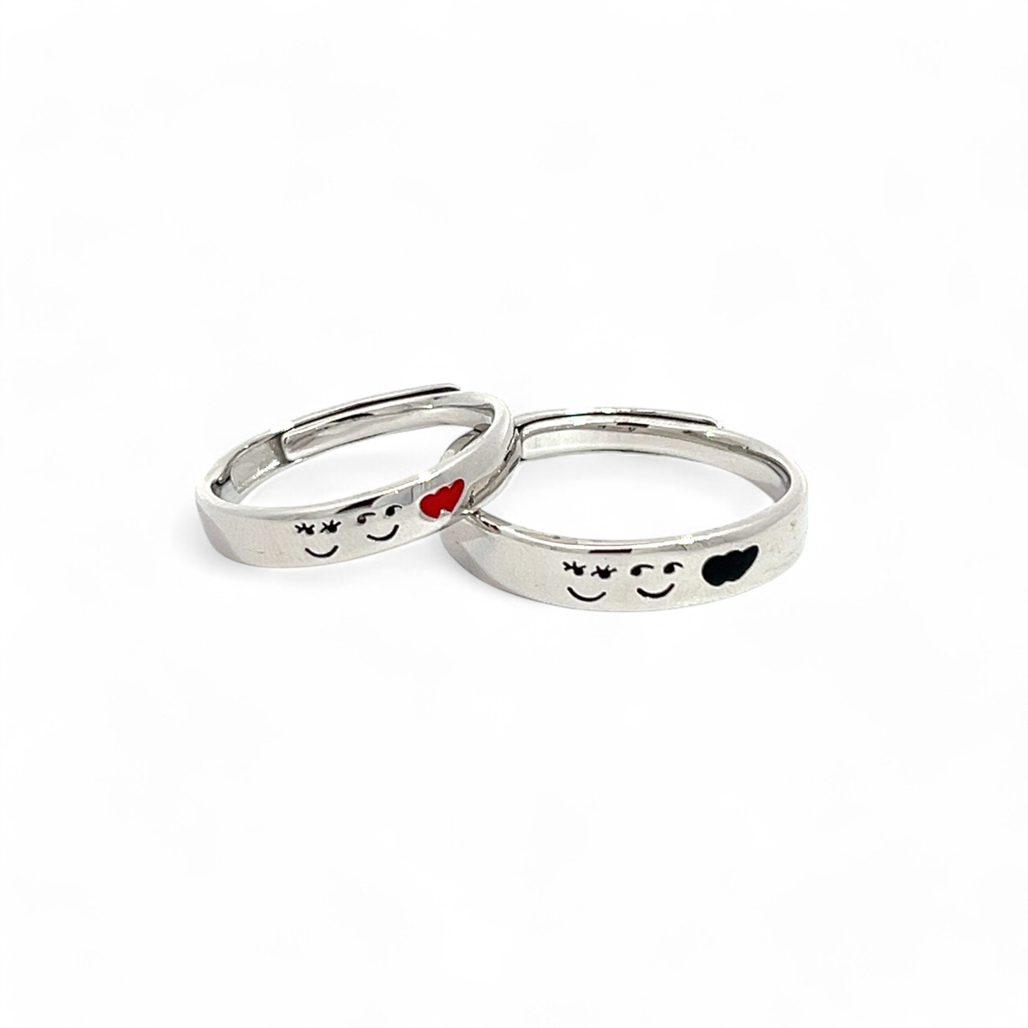 PurpleLuck Bella 925 Silver Couple Ring Elegant and minimal Anniversary  and Valentine gift for Him and Her. Romantic gift for women and girls