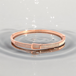 PurpleLuck Office Girl 925 Silver Diamond Bracelet. Dainty and charming bracelet for simple daily wear