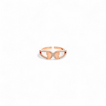 PurpleLuck Rose Gold Winged Sparkle Ring Sterling Silver elegant design ring