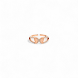 PurpleLuck Rose Gold Winged Sparkle Ring Sterling Silver elegant design ring