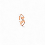 PurpleLuck Rose Gold Winged Sparkle Ring Sterling Silver elegant design ring