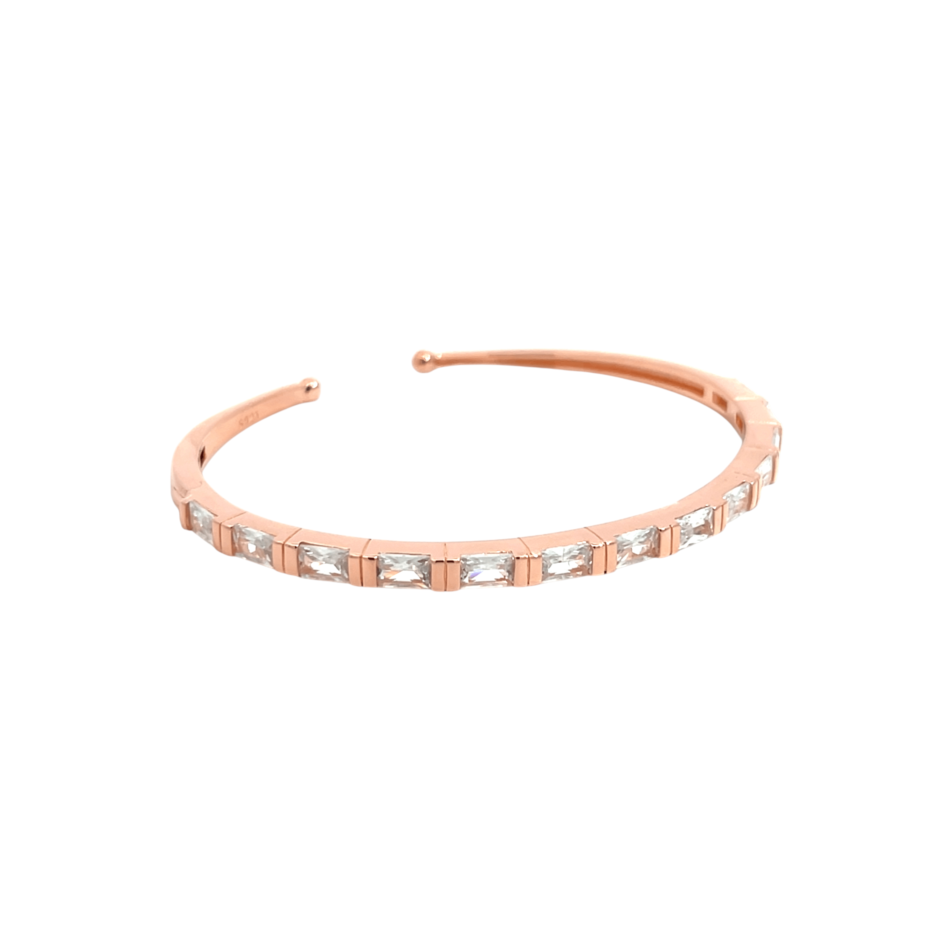 Purpleluck Eternity Glow 925 Silver Cuff traditional and trendy daily. wear bracelet. Modern Romantic gift 