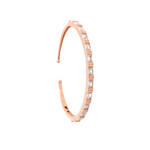 Purpleluck Eternity Glow 925 Silver Cuff traditional and trendy daily. wear bracelet. Modern Romantic gift 