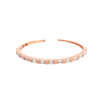 Purpleluck Eternity Glow 925 Silver Cuff traditional and trendy daily. wear bracelet. Modern Romantic gift 