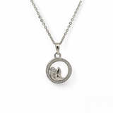 PurpleLuck Burning Flame Silver Necklace- Sterling Silver dainty gift for women and girls. Perfect for office and daily wear