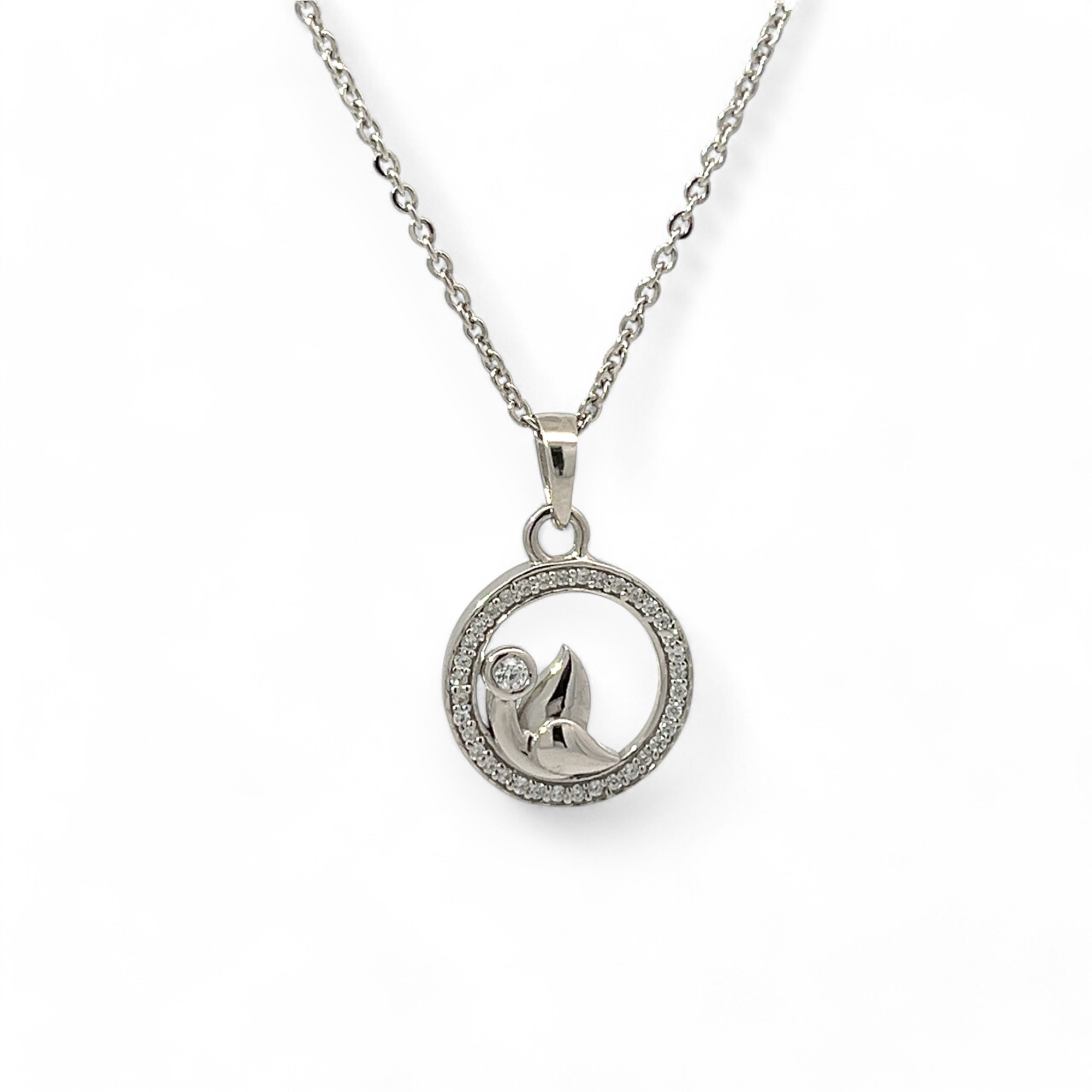 PurpleLuck Burning Flame Silver Necklace- Sterling Silver dainty gift for women and girls. Perfect for office and daily wear