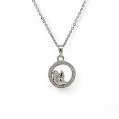 PurpleLuck Burning Flame Silver Necklace- Sterling Silver dainty gift for women and girls. Perfect for office and daily wear