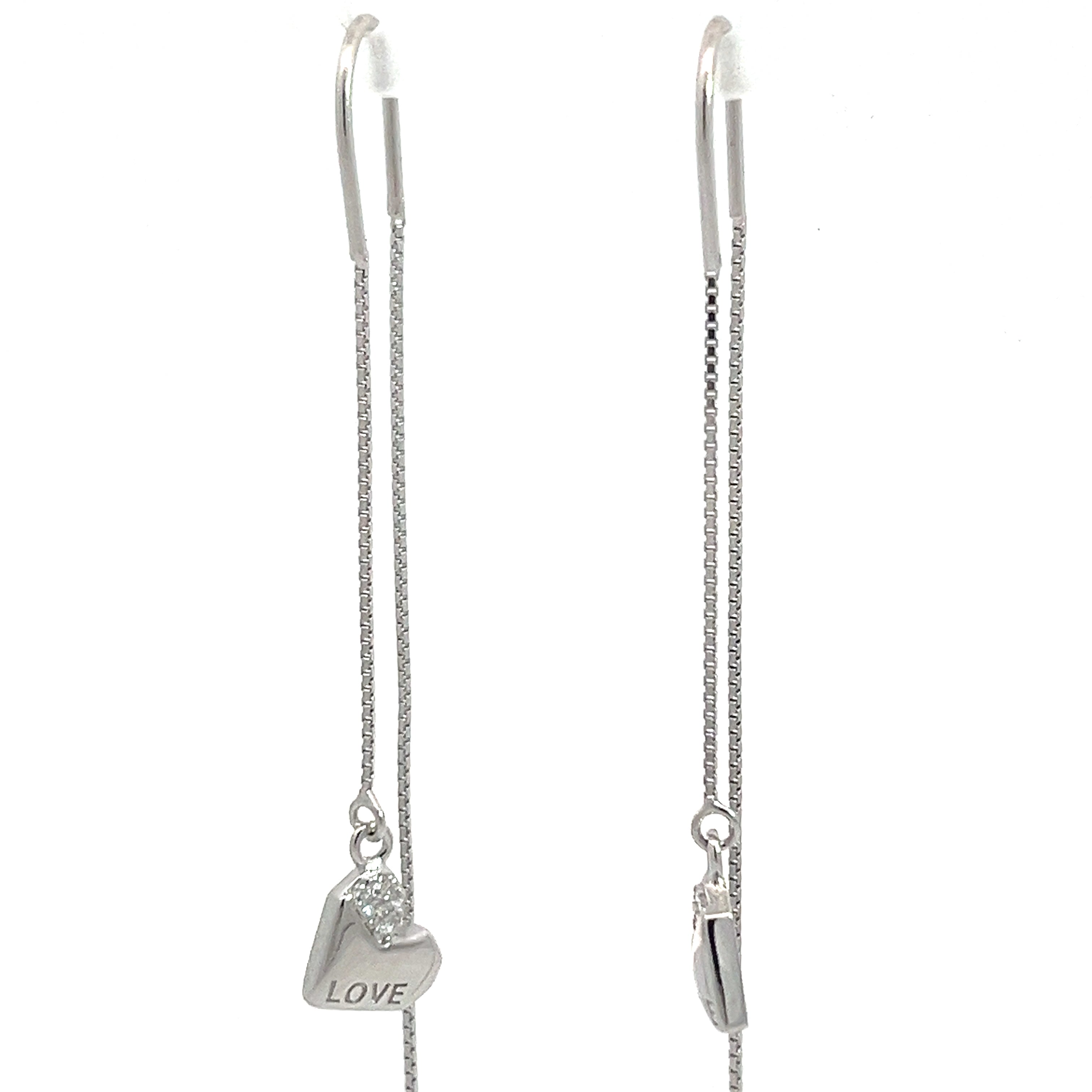 PurpleLuck Candice 925 Silver Thread Earrings for Birthday and Valentine Day gift for Girlfriend and Wife. Charm and elegant design