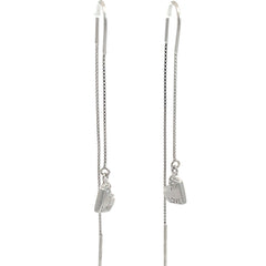 PurpleLuck Candice 925 Silver Thread Earrings for Birthday and Valentine Day gift for Girlfriend and Wife. Charm and elegant design