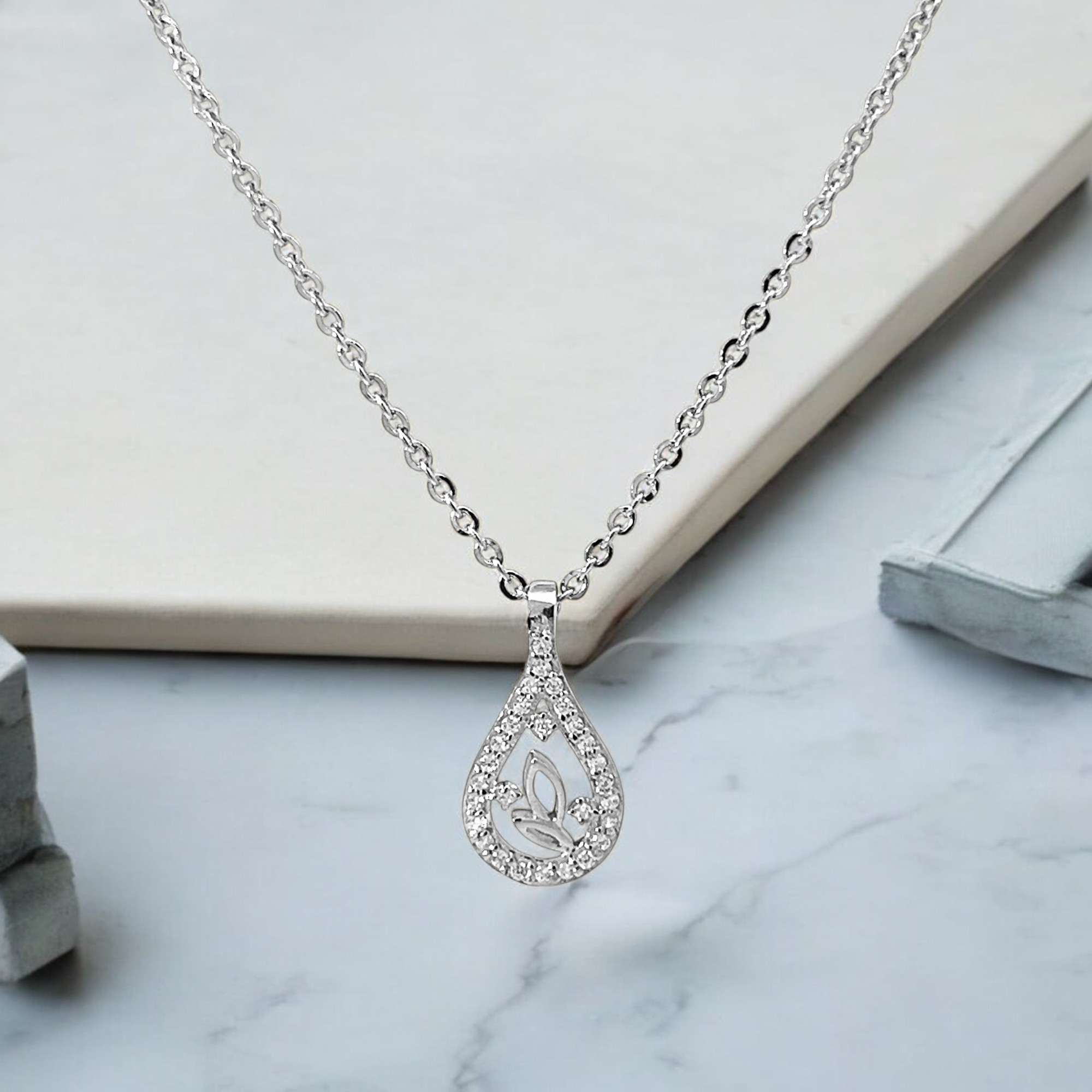 PurpleLuck Cara 925 Silver Pendant- Dainty and elegant everyday wear. Rakshabandhan, Wedding and Valentine day gift