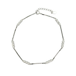 PurpleLuck Catherine 925 Silver Anklet-Wedding wear luxury ankle jewellery for women and girls. perfect gift for wife.