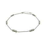 PurpleLuck Catherine 925 Silver Anklet-Wedding wear luxury ankle jewellery for women and girls. perfect gift for wife.