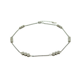 PurpleLuck Catherine 925 Silver Anklet-Wedding wear luxury ankle jewellery for women and girls. perfect gift for wife.