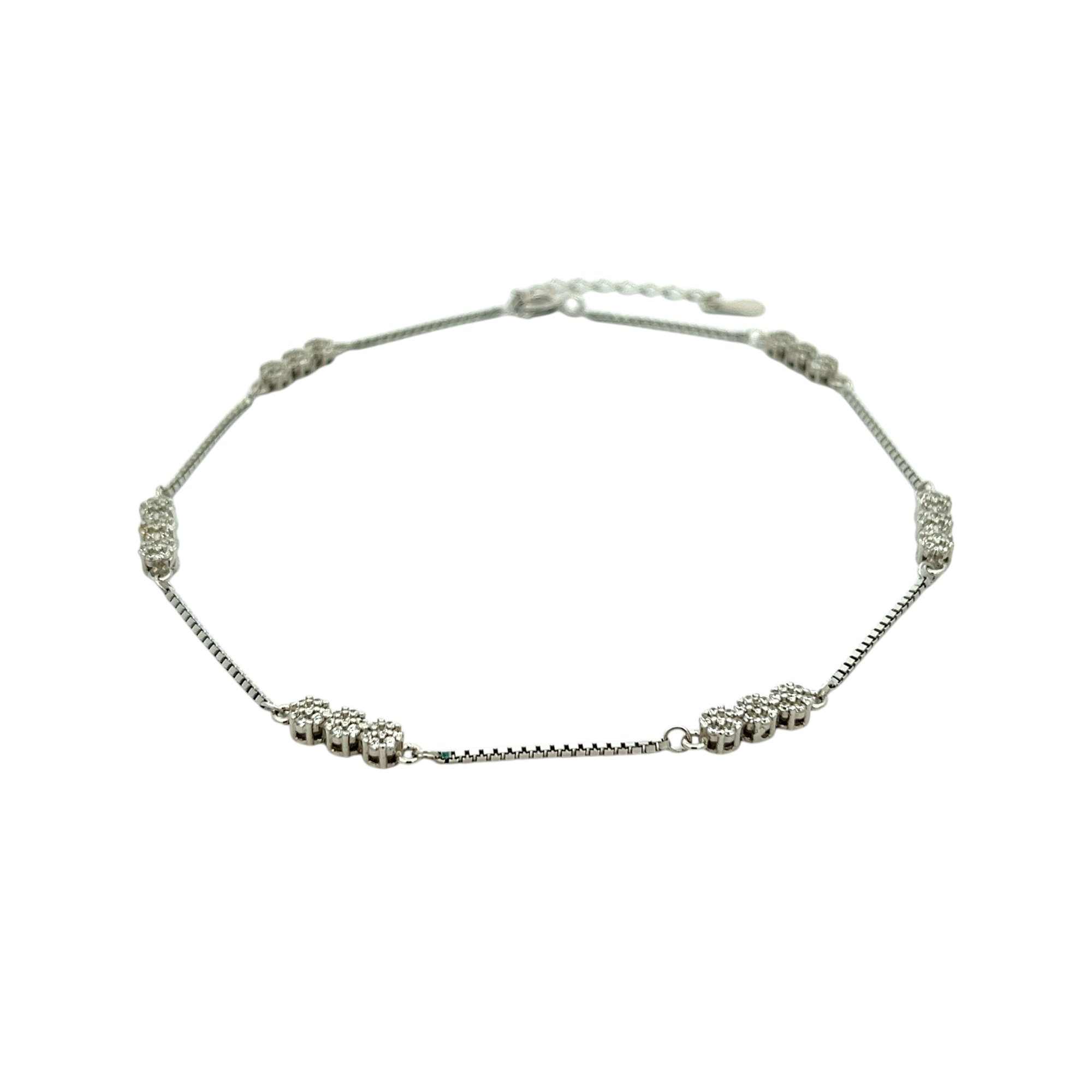 PurpleLuck Catherine 925 Silver Anklet-Wedding wear luxury ankle jewellery for women and girls. perfect gift for wife.