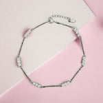PurpleLuck Catherine 925 Silver Anklet-Wedding wear luxury ankle jewellery for women and girls. perfect gift for wife.