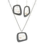 PurpleLuck Caterina Silver Italian Pendant Set. Sterling Silver elegant design set for festive wear