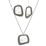PurpleLuck Caterina Silver Italian Pendant Set. Sterling Silver elegant design set for festive wear