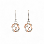 Purpleluck Rose Gold Silver Celtic Dangle Earrings