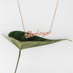 PurpleLuck Darling Rose Gold Pendant in rose gold plating for women and girls. Romantic gift for girlfriend and wife