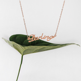 PurpleLuck Darling Rose Gold Pendant in rose gold plating for women and girls. Romantic gift for girlfriend and wife