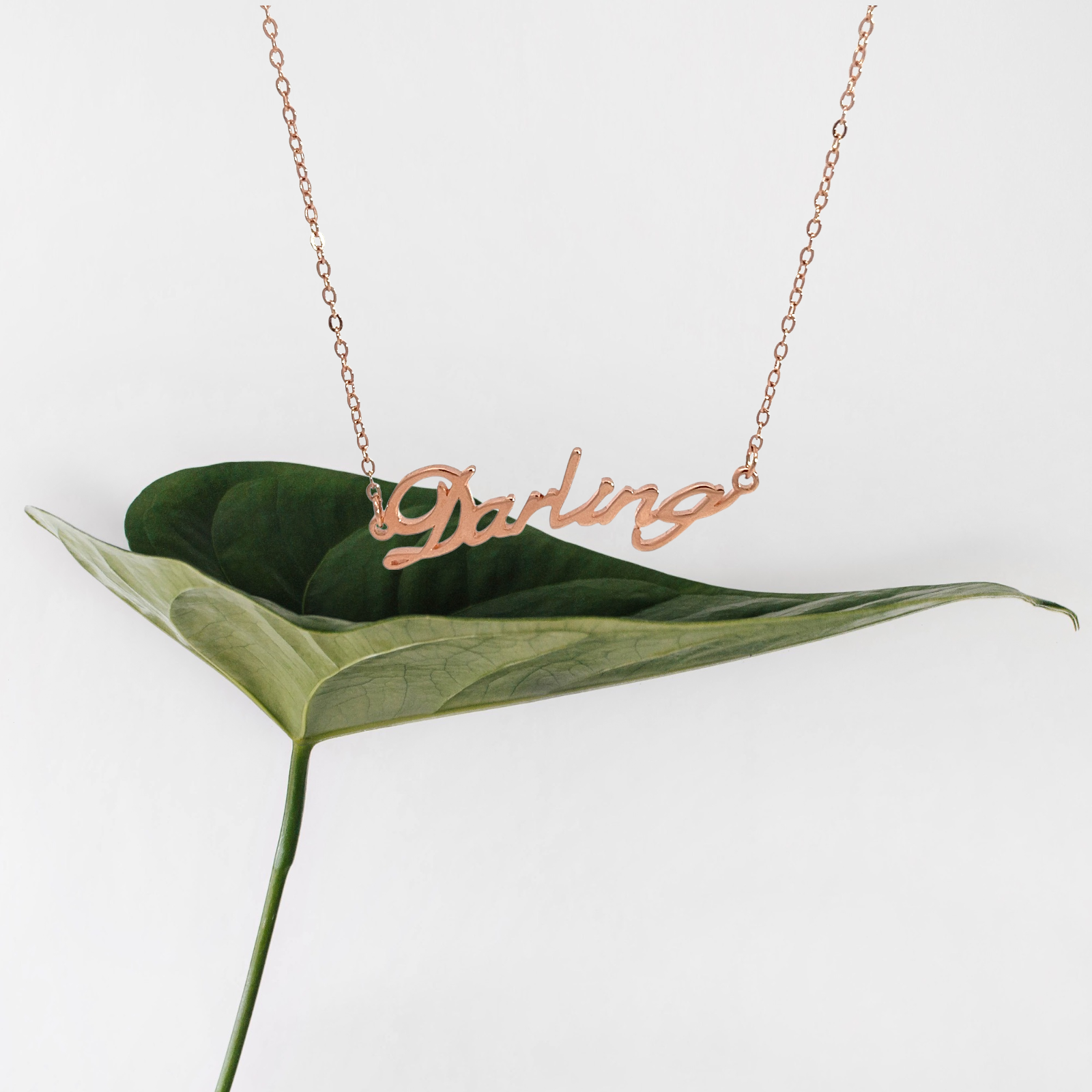 PurpleLuck Darling Rose Gold Pendant in rose gold plating for women and girls. Romantic gift for girlfriend and wife
