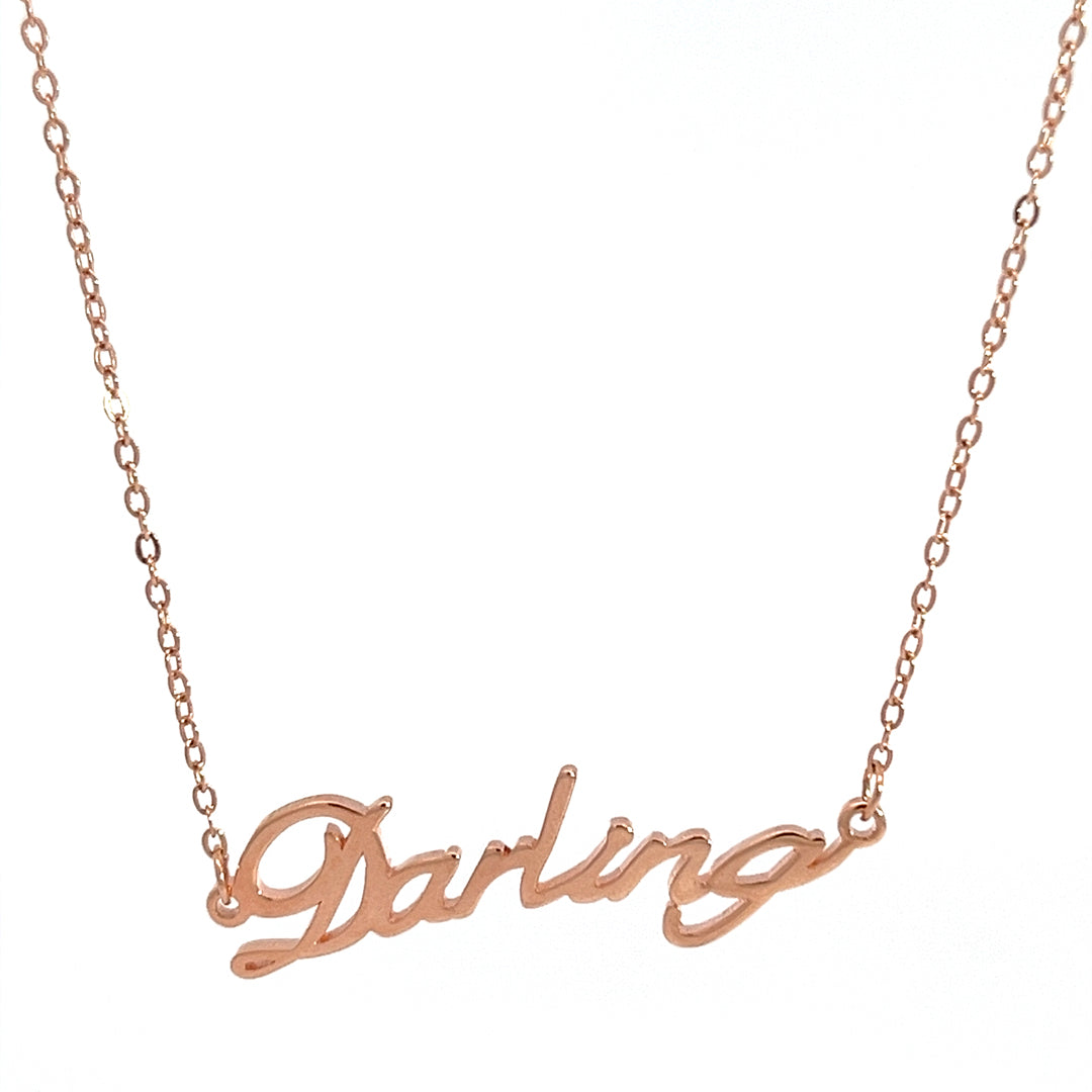 PurpleLuck Darling Rose Gold Pendant in rose gold plating for women and girls. Romantic gift for girlfriend and wife
