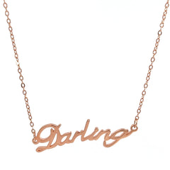 PurpleLuck Darling Rose Gold Pendant in rose gold plating for women and girls. Romantic gift for girlfriend and wife