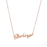PurpleLuck Darling Rose Gold Pendant in rose gold plating for women and girls. Romantic gift for girlfriend and wife