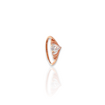 PurpleLuck Diana Rose Gold Crown Ring. Sterling Silver charm ring for girls and women Perfect gift for Birthday, Valentines day and anniversary for girlfriend and wife