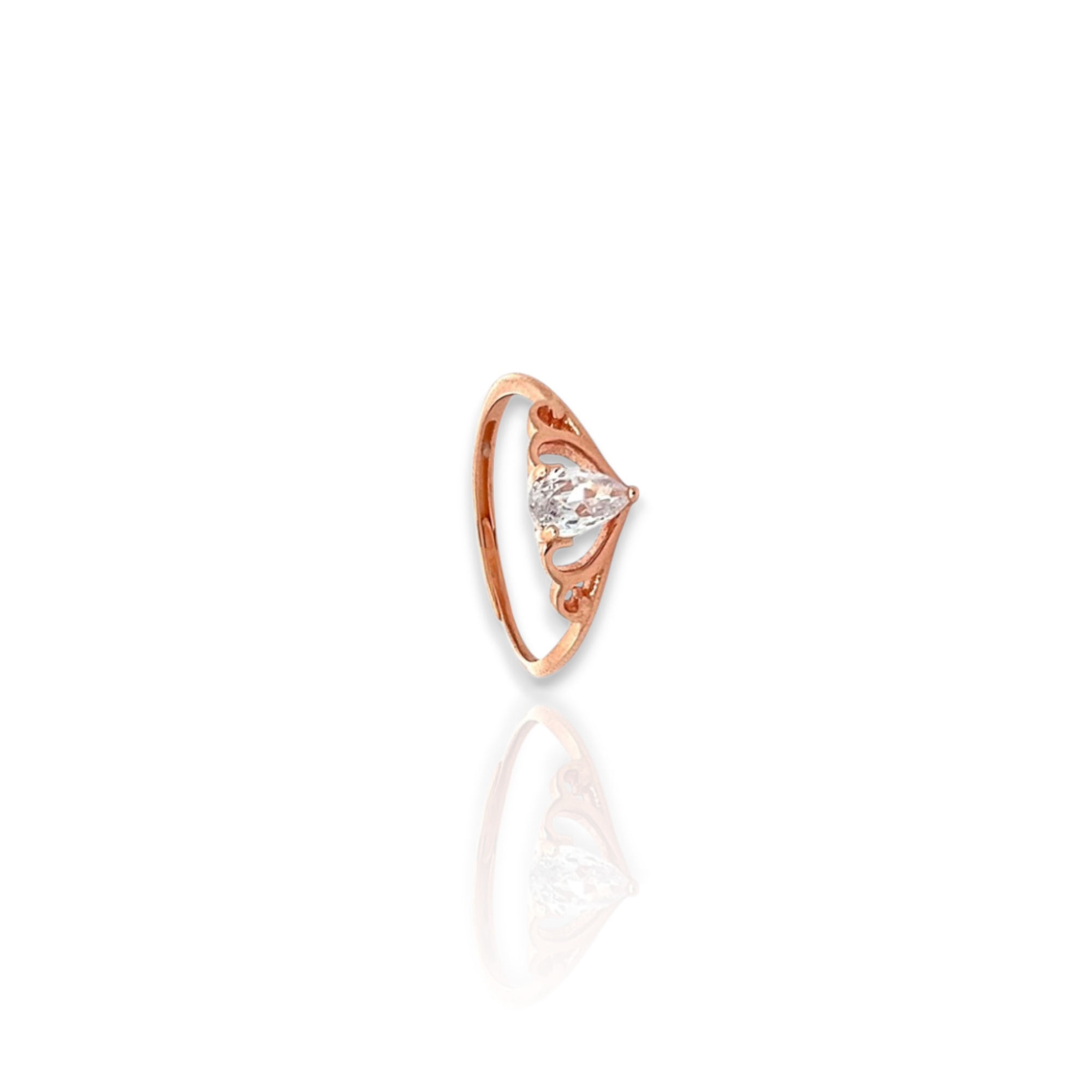 PurpleLuck Diana Rose Gold Crown Ring. Sterling Silver charm ring for girls and women Perfect gift for Birthday, Valentines day and anniversary for girlfriend and wife