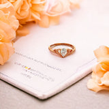 PurpleLuck Diana Rose Gold Crown Ring. Sterling Silver charm ring for girls and women Perfect gift for Birthday, Valentines day and anniversary for girlfriend and wife