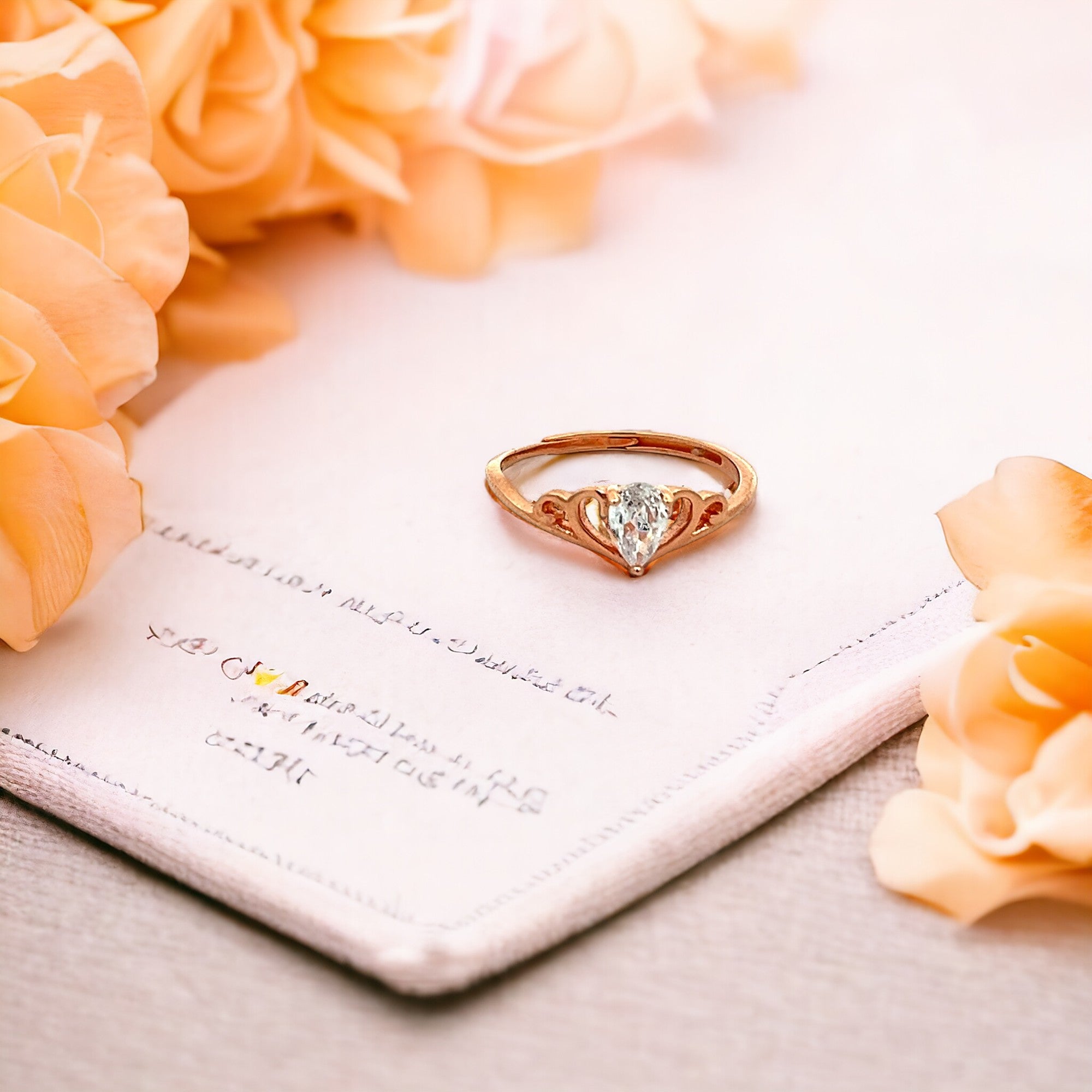 PurpleLuck Diana Rose Gold Crown Ring. Sterling Silver charm ring for girls and women Perfect gift for Birthday, Valentines day and anniversary for girlfriend and wife