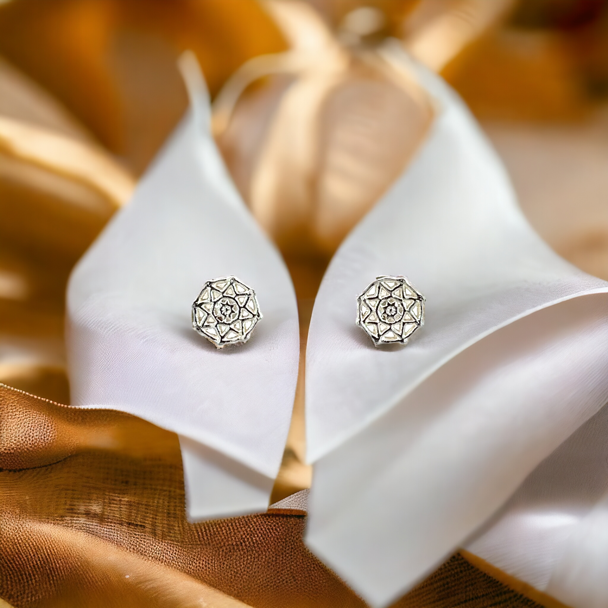 PurpleLuck Dreamcatcher 925 Silver earrings. Stud earrings for girls gifting- simple daily wear