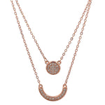 PurpleLuck Classic 925 Silver Layered Necklace Rose Gold Plated luxury jewellery for women