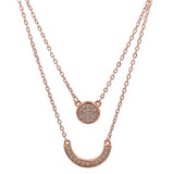 PurpleLuck Classic 925 Silver Layered Necklace Rose Gold Plated luxury jewellery for women
