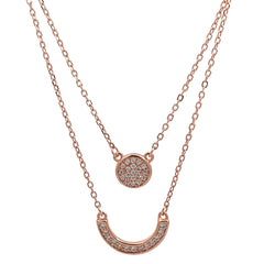 PurpleLuck Classic 925 Silver Layered Necklace Rose Gold Plated luxury jewellery for women