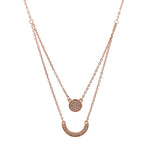 PurpleLuck Classic 925 Silver Layered Necklace Rose Gold Plated luxury jewellery for women
