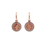 PurpleLuck Aphrodite  925 Silver Coin Earrings in Rose Gold plating for women