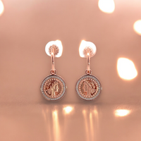 rose gold coin earrings