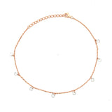PurpleLuck Elektra 925 Silver Queen Anklet in rose gold plating for women and girls. Ideal daily wear and gift with adjustable chain